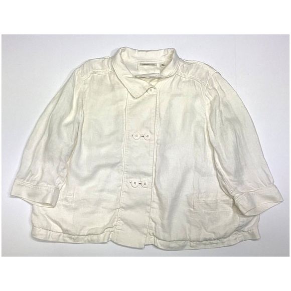 Coldwater Creek Jackets & Blazers - Coldwater Creek  Ivory 100% Linen Jacket